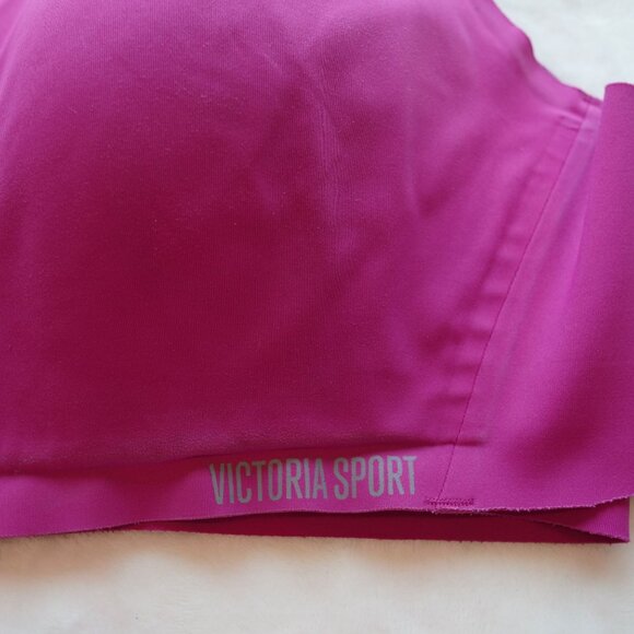 Victoria Secret Sport Seamless Max Support Bra Sz 36D Fuchsia Magenta‎ Wireless - Picture 4 of 6